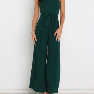Petal & Pup Green Palazzo Jumpsuit with Tie Waist